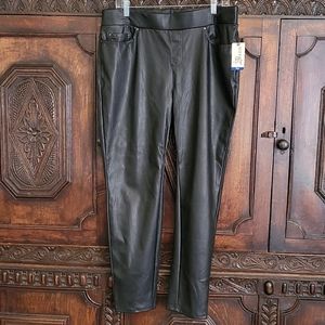 Terra Sky Faux Leather Pants NWT